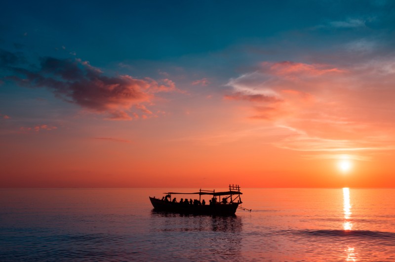 koh rong samloem, cambodge, plage, voyage, asiatica travel, coucher soleil