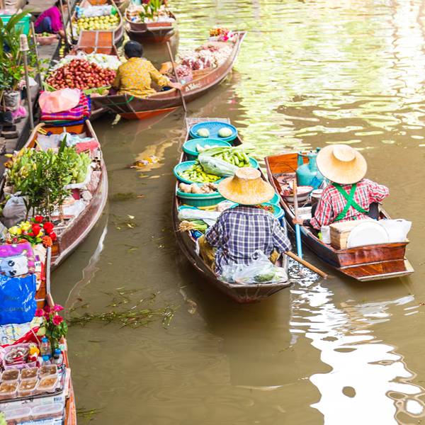 Le marché flottant de Damnoen Saduak