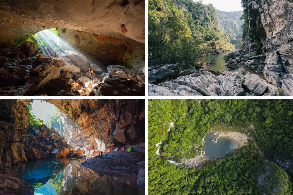 itinéraire de la grotte ba, hang ba, option alternative de son doong