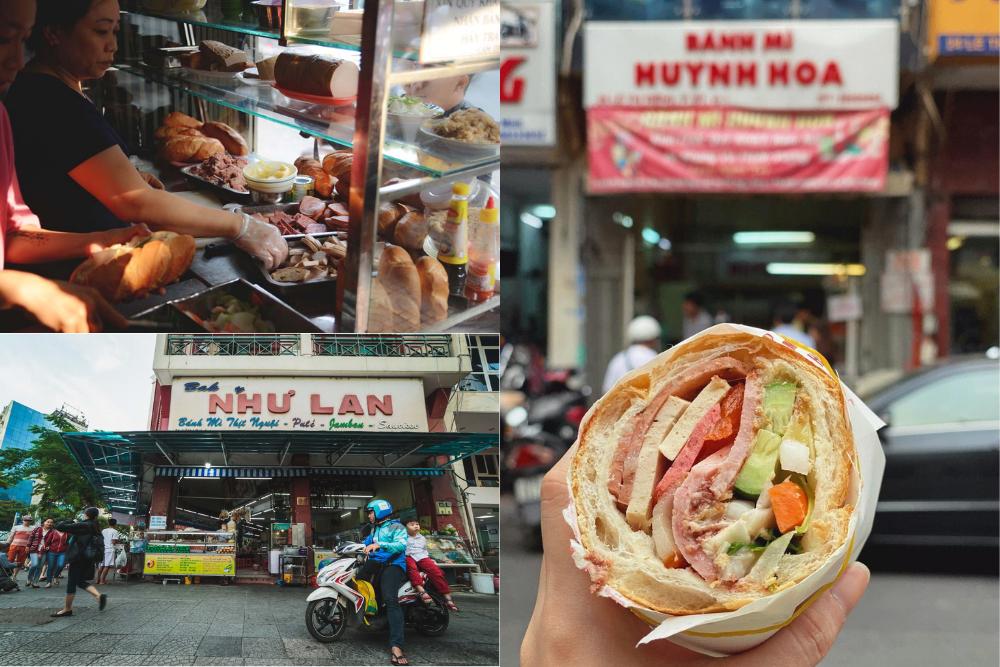 Adresses de Banh Mi à Saigon Vietnam, Banh Mi Hoa Ma, Banh Mi Huynh Hoa, Banh Mi Nhu Lan