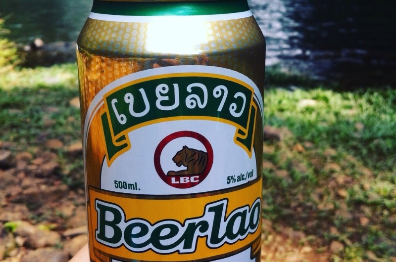 une cannette de bière Laos