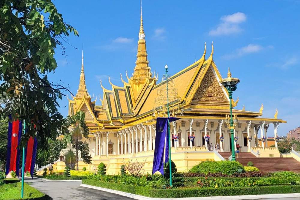Palais royal à Phnom Penh au Cambodge en octobre