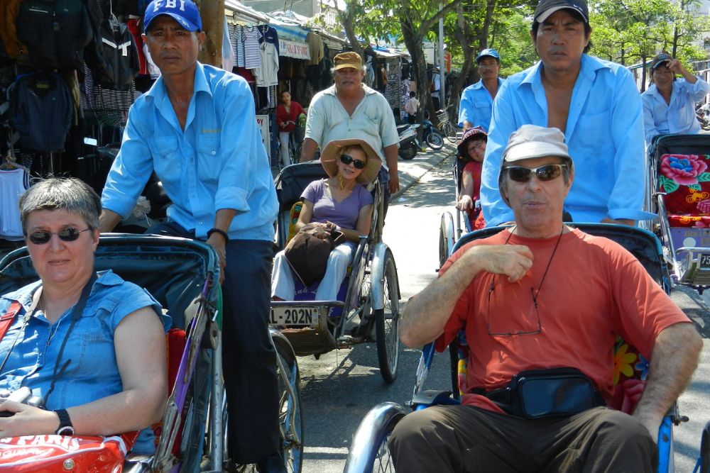 comment se deplacer au vietnam, cyclo pousse