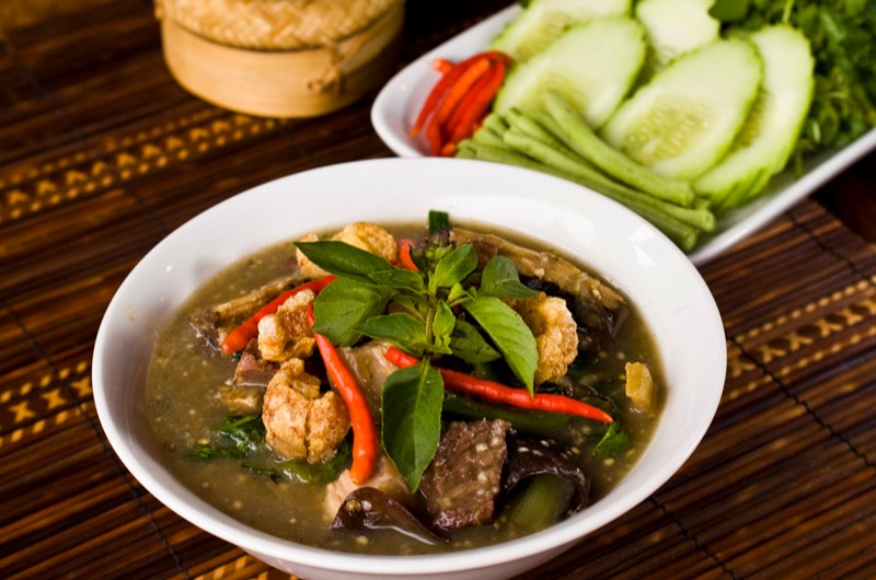 nong khiaw, laos, voyage, asiatica travel, cuisine, plat, soupe