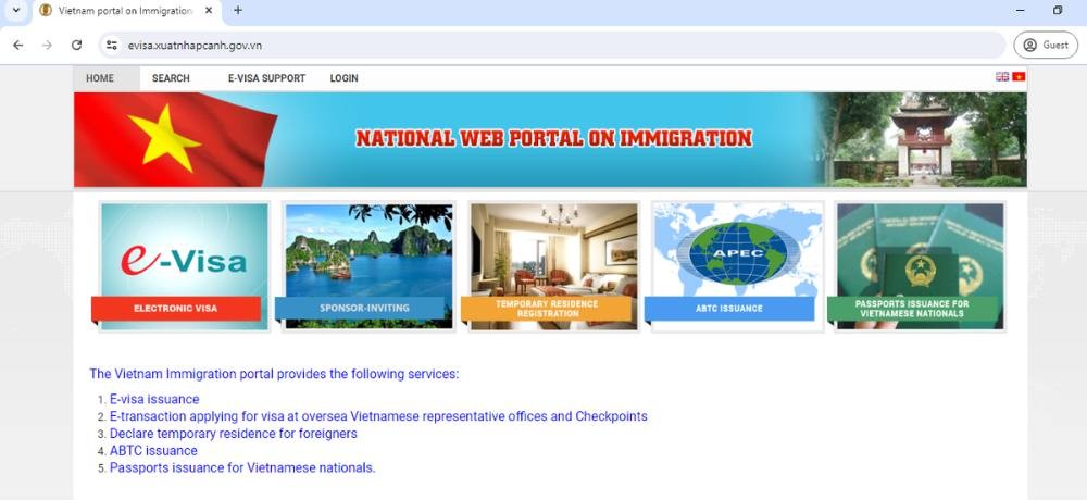 visa pour le vietnam, site officiel pour e-visa vietnam