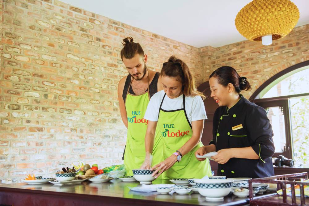 cours de cuisine à Hue Ecolodge
