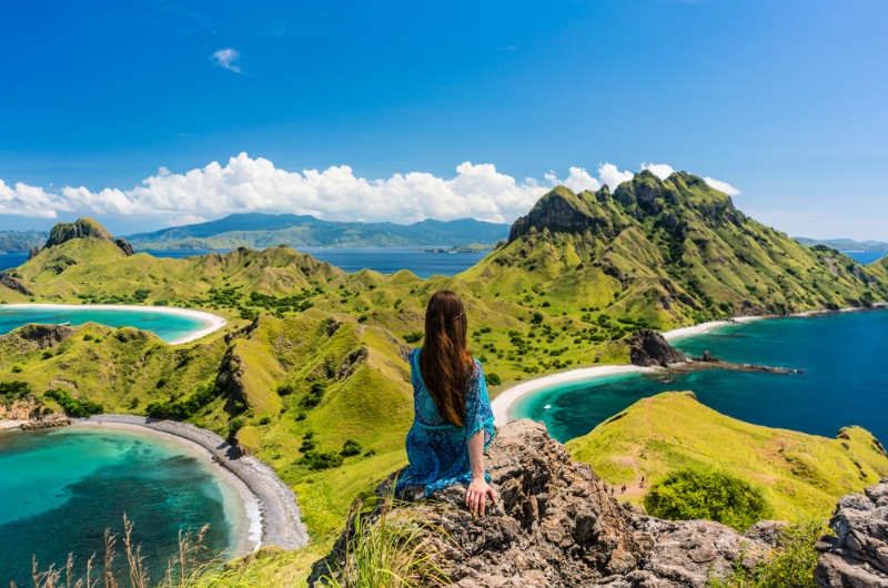 ile, indonesie, voyage, asiatica travel, mer, plage, komodo, paysage, montagne