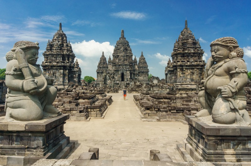 prambanan, temple, java, yogyakarta, indonesie, hindou, voyage, asiatica travel, sewu, entree