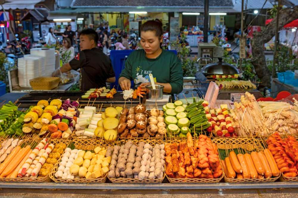 cuisine de rue à Luang Prabang au Laos