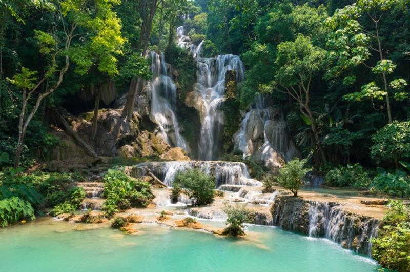 les plus belles cascades au laos, cascade de Kuang Si