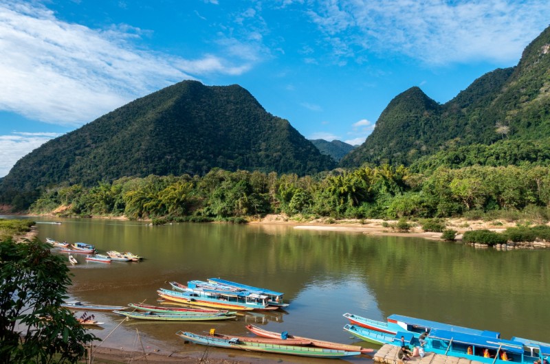 nong khiaw, laos, voyage, asiatica travel, transports, bateau