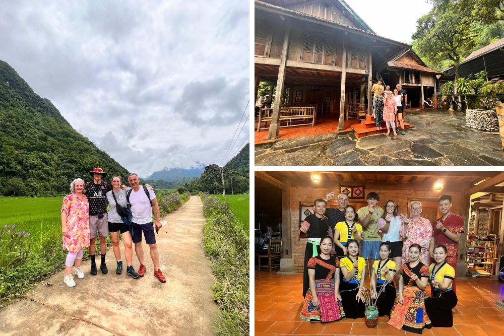 Témoignage de Olivier Morvan sur Asiatica Travel, Avis des voyageurs sur Asiatica Travel, mai chau, paysage, maison sur pilotis, danse folklorique