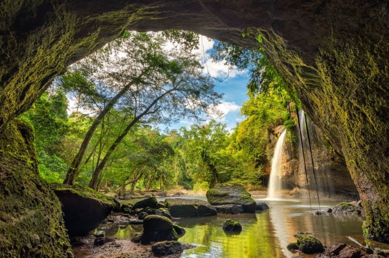 parcours de randonnée et trekking en Thailande, parc national de Khao Yai, grotte
