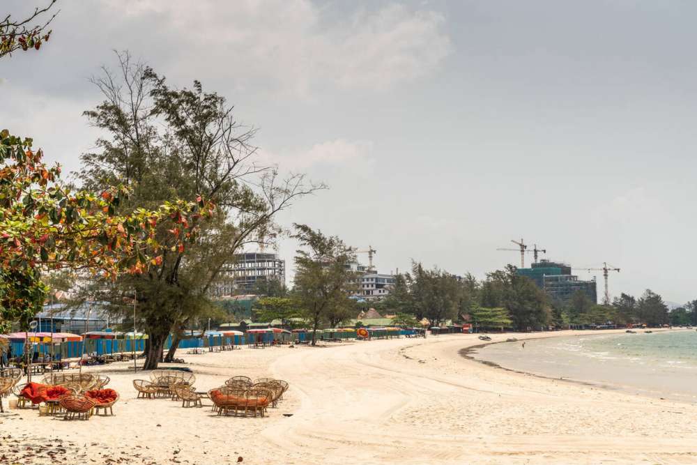 Plage d'Ochheuteal à Sihanoukville