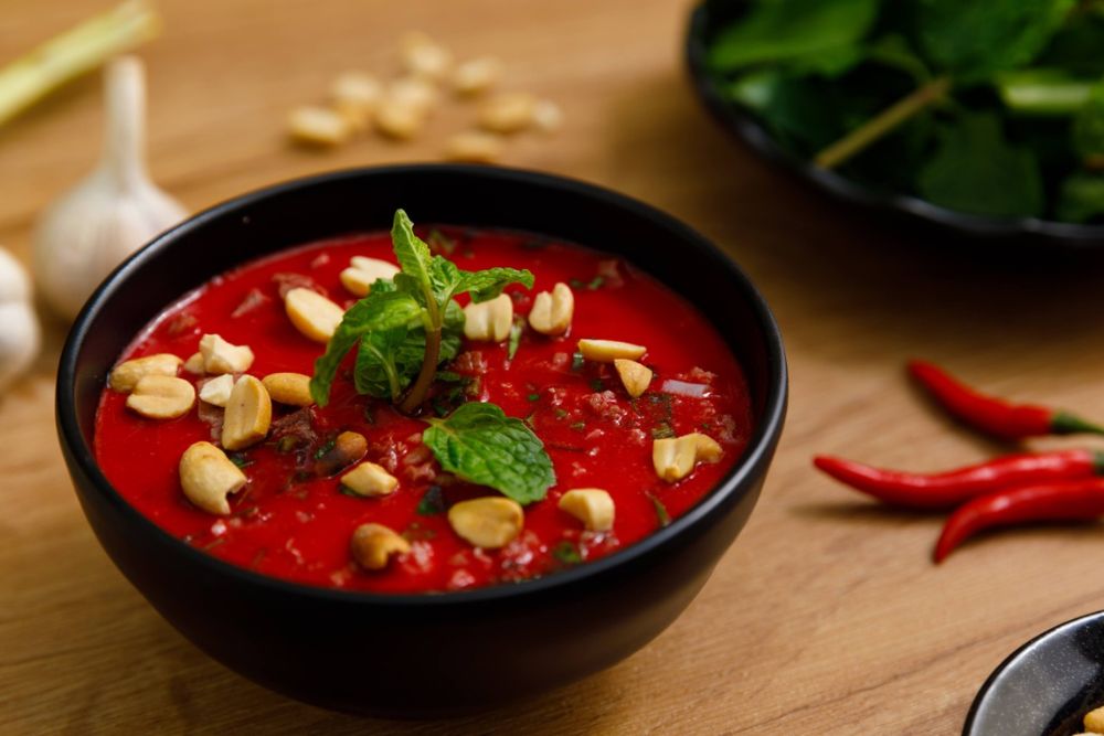 plats insolites du Vietnam, soupe de sang gelé