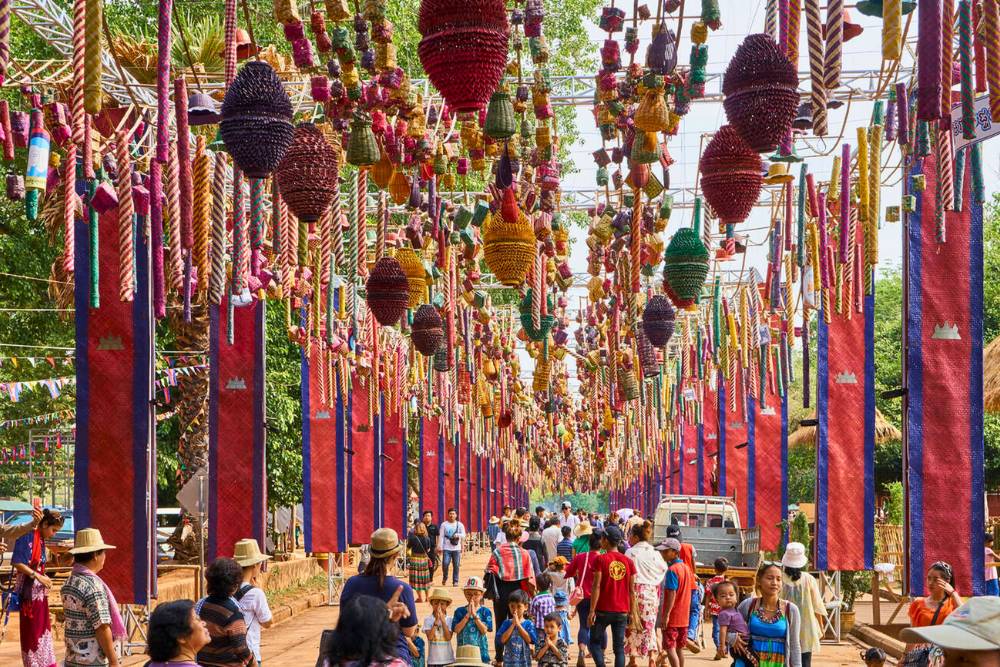 décorations à Siem Reap pour le Nouvel An khmer