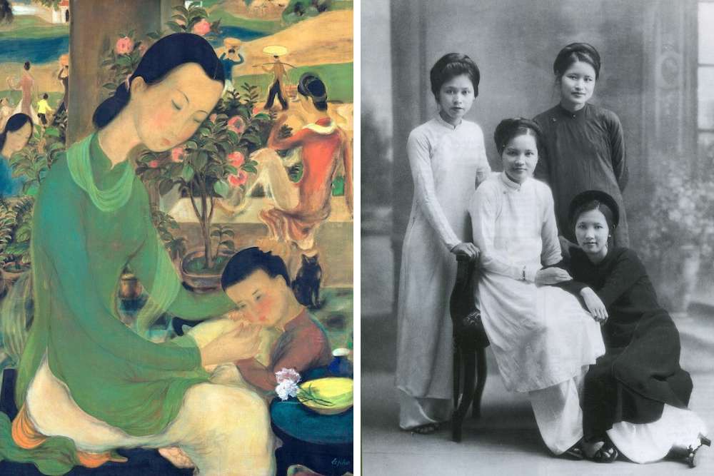 Ao Dai Le Pho en peinture et en photo