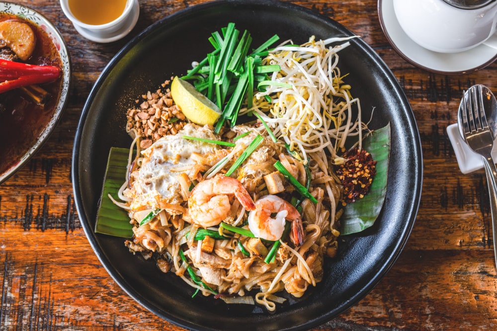 Thaïlande cuisine Pad Thai (spaghetti sautés)