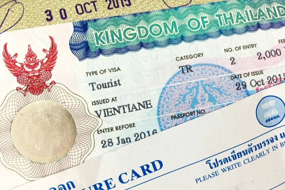 zoom sur un visa touristique (TR) pour la Thaïlande