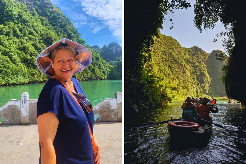 voyageurs à Tam Côc, Ninh Binh en octobre