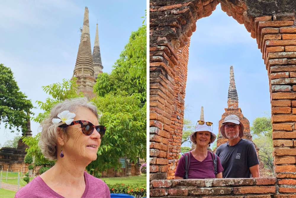 Stupas dans le site historique d'Ayutthaya