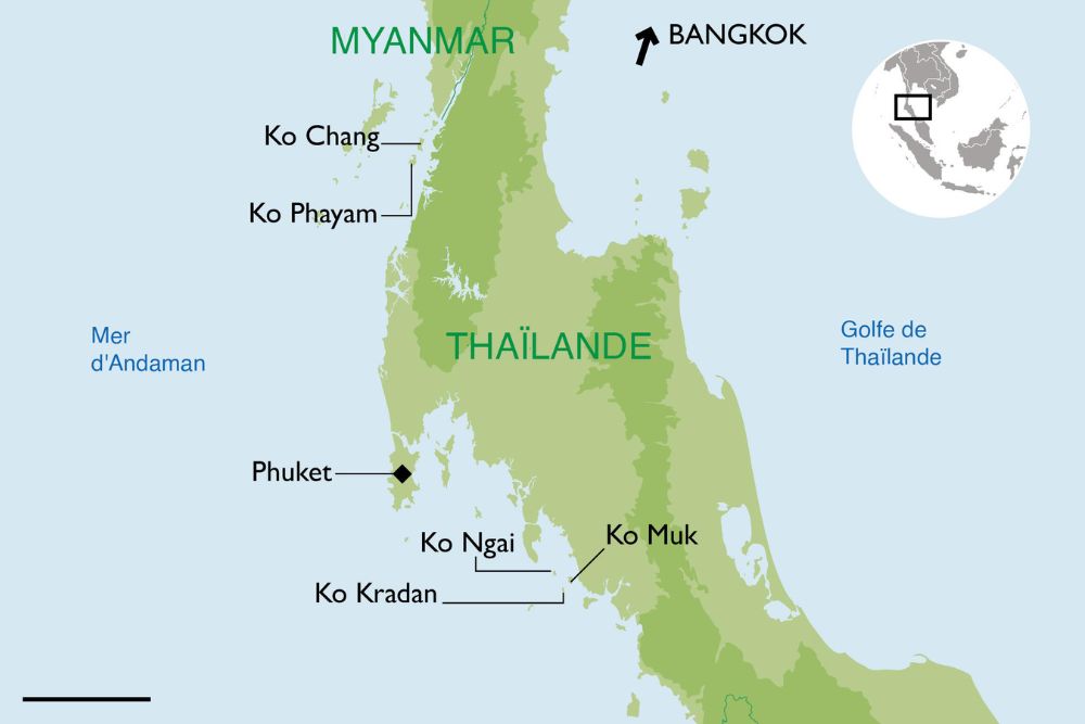 Voyage d’île en île en Thaïlande, itineraire