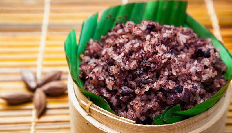 riz gluant noir à Cao Bang Vietnam