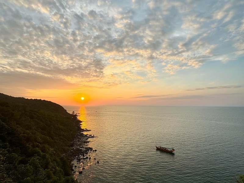 visite cambodge 2 semaines, mer du cambodge, coucher du soleil